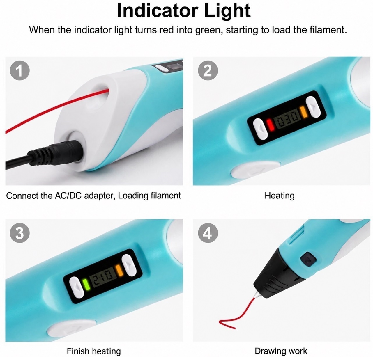 3D Printing Pen with Display for kids