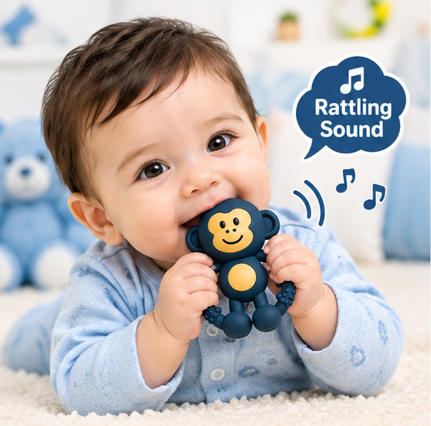 Teether & Rattle Monkey