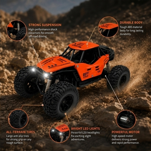 Rock Rover off Road remote car 4x4 - Orange