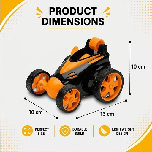 360 roller remote  stunt car with spray smoke - Orange