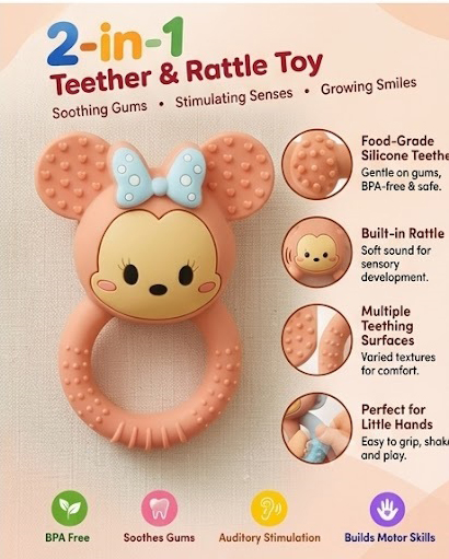 Teether & Rattle Minimouse - Skin
