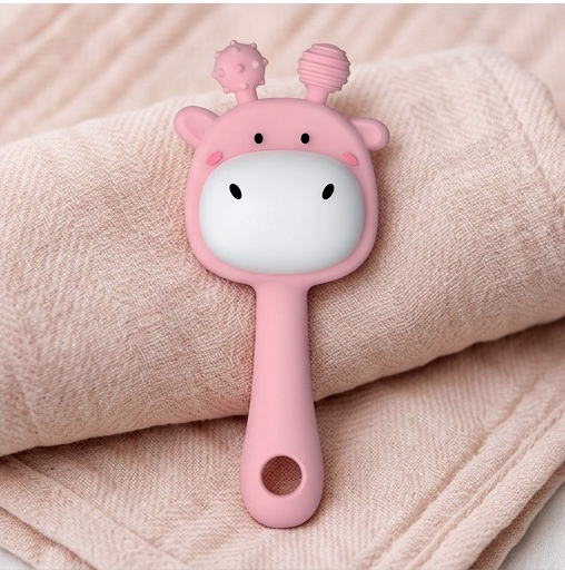 Teether & Rattle Hippo stick