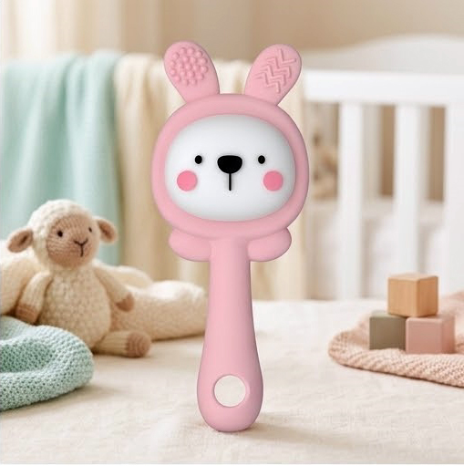 Teether & Rattle Rabbit Stick