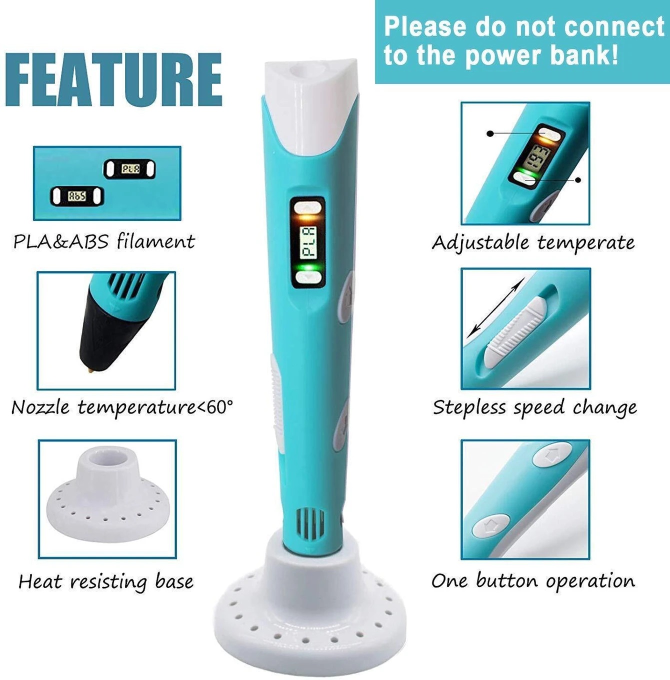 3D Printing Pen with Display for kids