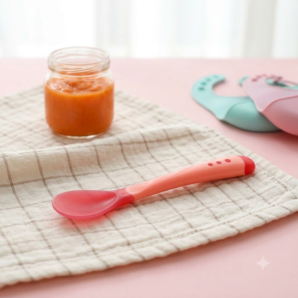 Feeding Spoon with Heat Sensor